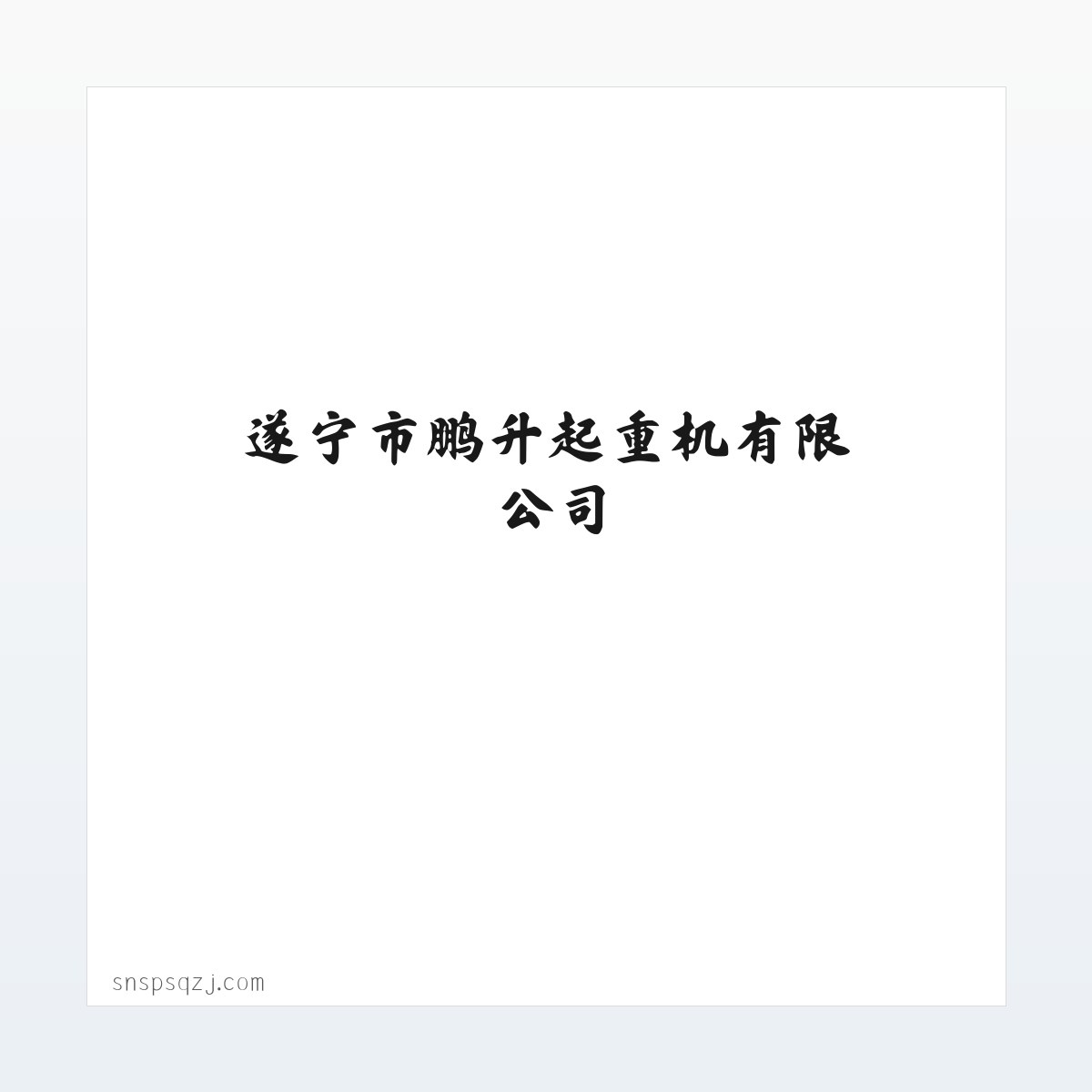 遂宁市鹏升起重机有限公司 方图